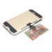 iPhone 7 Plus - Card Holder Dual Layer Shock Absorption Metallic Brush PC Matte TPU Protection Case Cover with Card Slot Holder - Gold